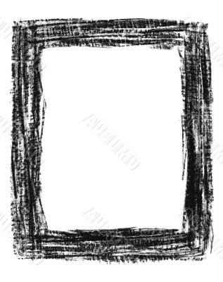 Hand-drawn black grunge frame