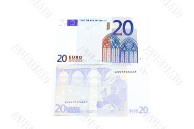 Euro bank-note closeup