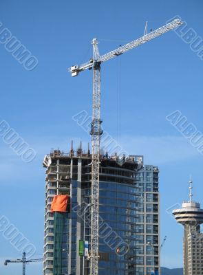 large construction site of a condo tower