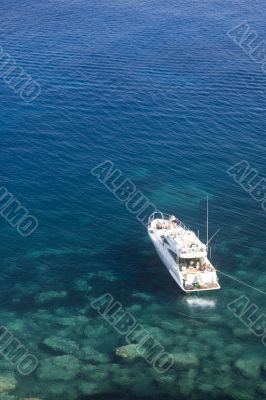 anchored boat