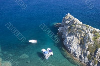 anchored  boat