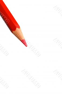 Red pencil in diagonal