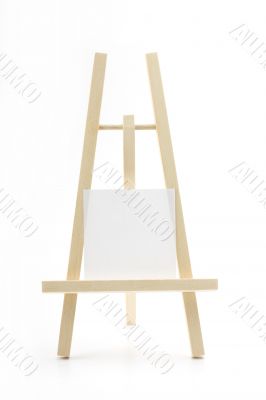 easel with blank memo