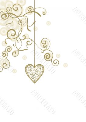 gold heart decor