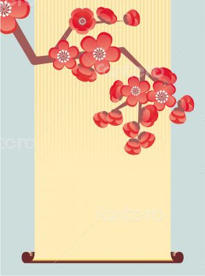 sakura vector backdrop