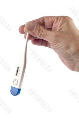 thermometer at hand