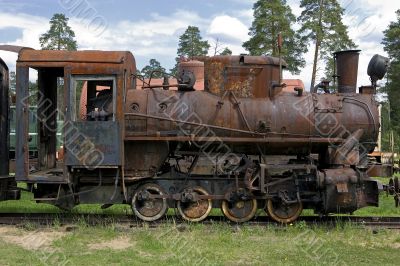 old steam train at a railway museum old steam train at a railway museum