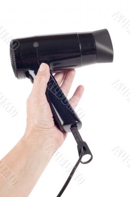 hair drier on hand