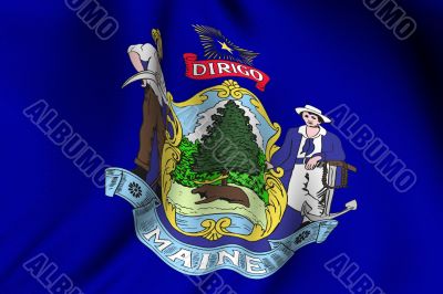 Rendered Maine Flag