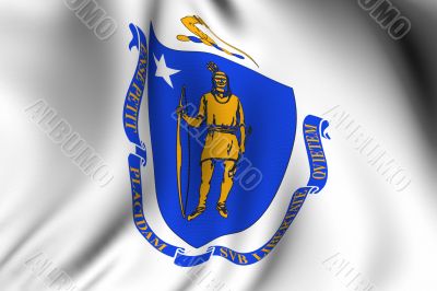 Rendered Massachusetts Flag