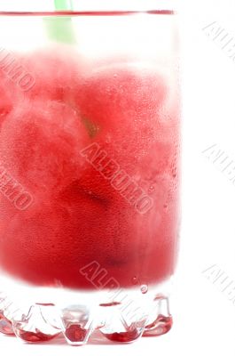 red cocktail close up