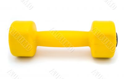 yellow dumbbell