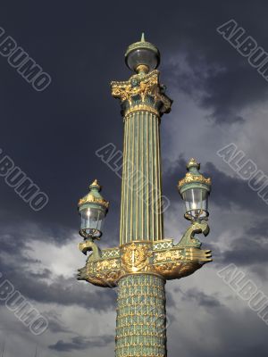 Paris - outdoor golden post lamp