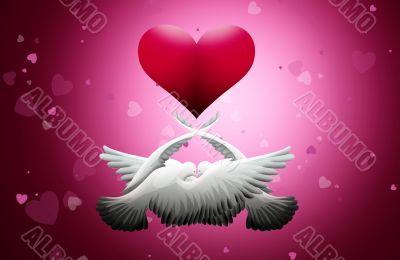 Two pigeons in love Two pigeons in love