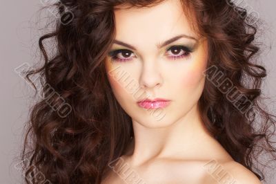 Portrait of sexy woman with beautiful make-up