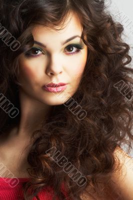 Portrait of sexy woman with beautiful make-up