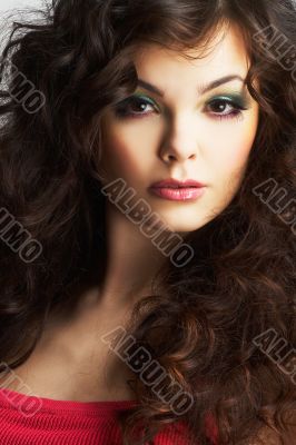 Portrait of sexy woman with beautiful make-up