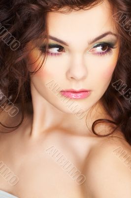 Portrait of sexy woman with beautiful make-up