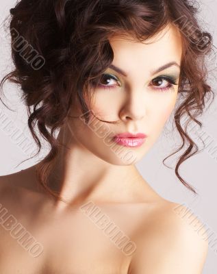 Portrait of sexy woman with beautiful make-up