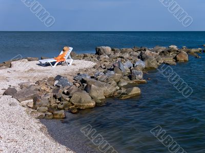 Chair on a sea beach