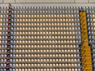 Empty stadium tribunes