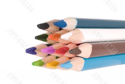 Group of colored pencils