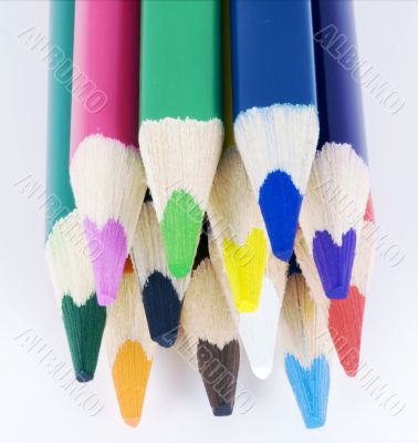 Group of colored pencils Group of colored pencils