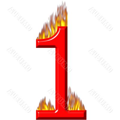 Number 1 on fire