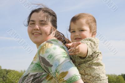 Woman with her child