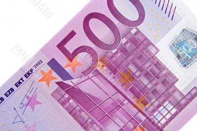 One bill of five hundred euros One bill of five hundred euros