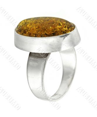 silver ring with amber silver ring with amber