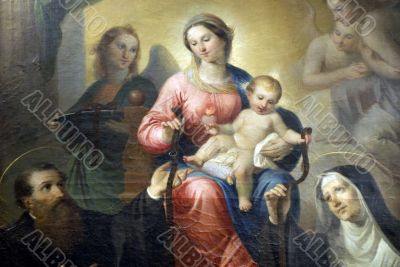 Tolentino - Painting in the San Nicola church