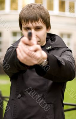 man with gun