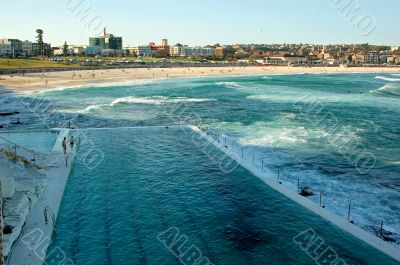 Swimming pool in the ocean