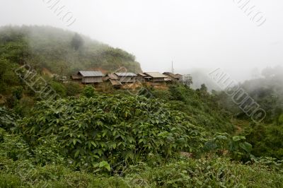 Hmong village in the mountains, Laos