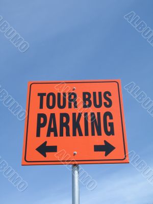 tour bus parking sign