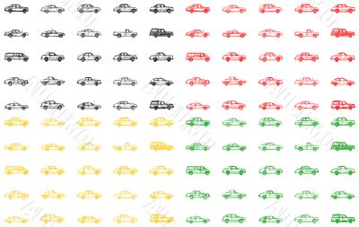 Different variants of the cars