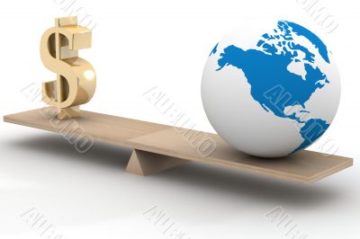 World business. 3D image. The isolated illustration World business. 3D image. The isolated illustration