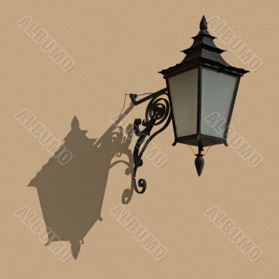 Lantern on a wall