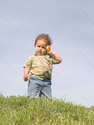 Boy with a cellphone