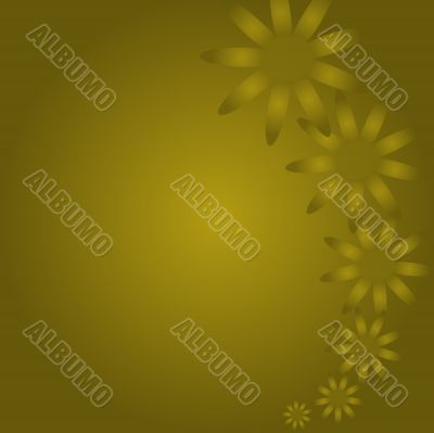 Golden Flowers Background