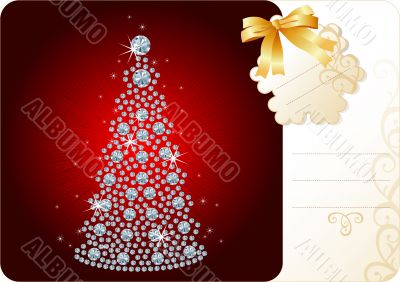 Diamond Christmas Tree / Holiday background