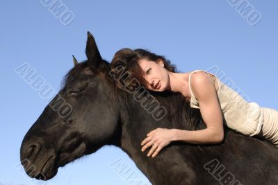 woman and horse