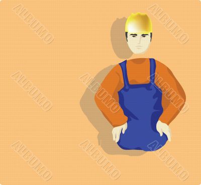 a friendly builder waiting for your pointing a friendly builder waiting for your pointing