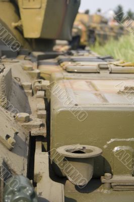 Close-up of tanks