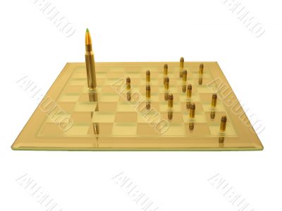 King at war with pawns. King at war with pawns.