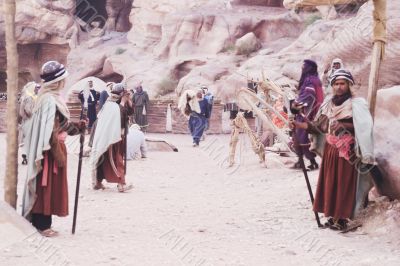 Petra ruins and mountains in Jordan