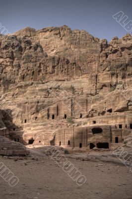 Petra ruins and mountains in Jordan