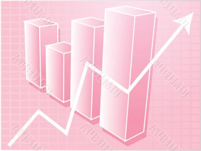 Financial barchart illustration