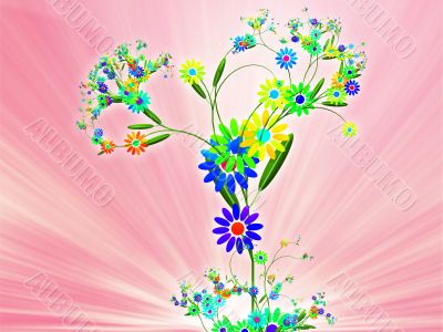 Floral nature themed design illustration